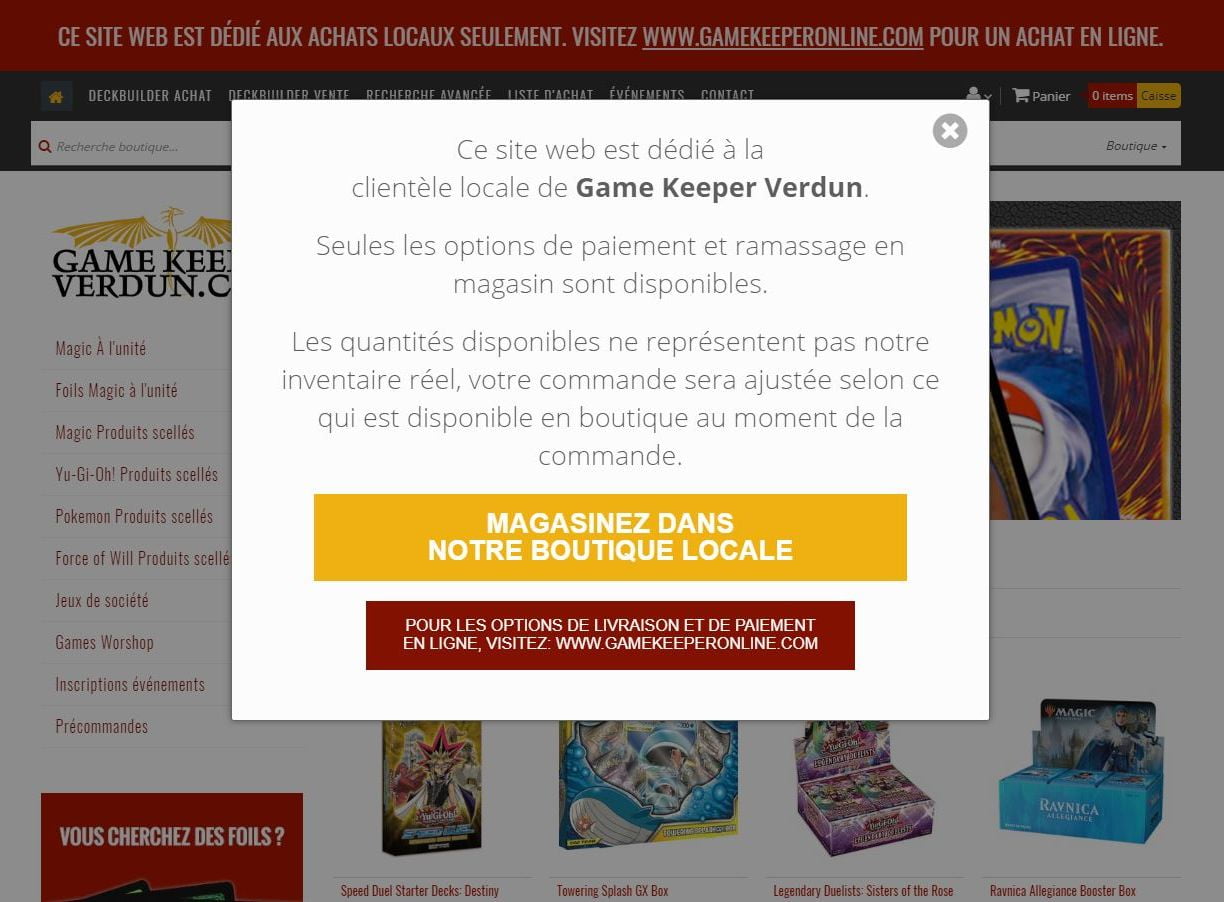 gamekeeper verdun pop up